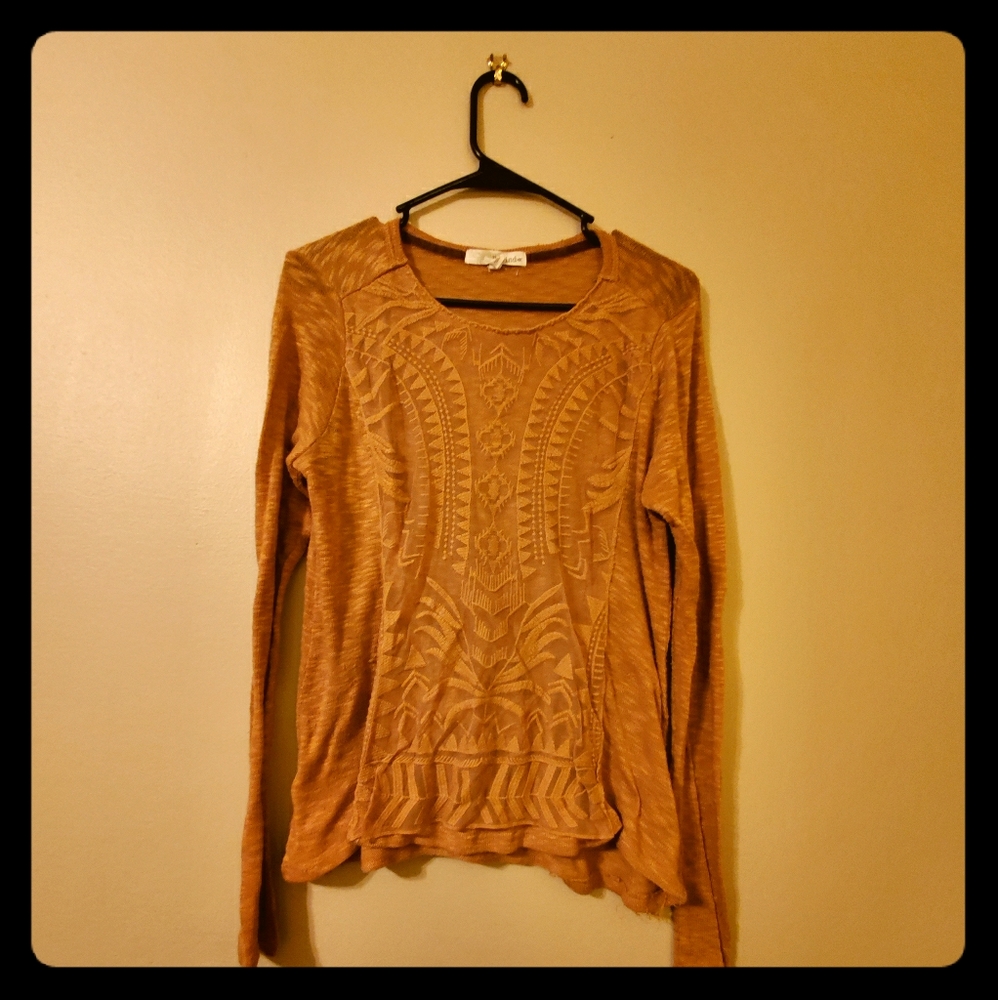 Rewind Brand Mustard-Colored Top-Sizd Large
